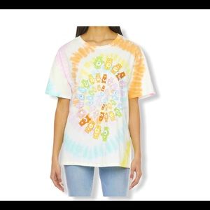 Care Bear XL Graphic Top Tie Dye 80's Retro Color